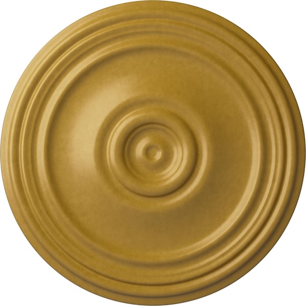 Ekena Millwork Reece Ceiling Medallion (Fits Canopies up to 6 3/4"), Hand-Painted Iridescent Gold, 21"OD x 1 1/4"P CM21REIGS - main